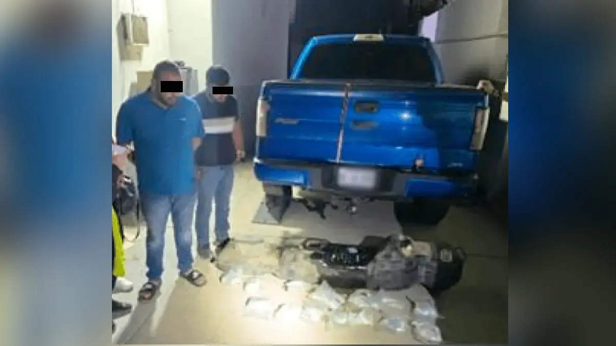 Detienen a tres en carretera Sonoyta – SLRC; llevaban camioneta cargada de droga