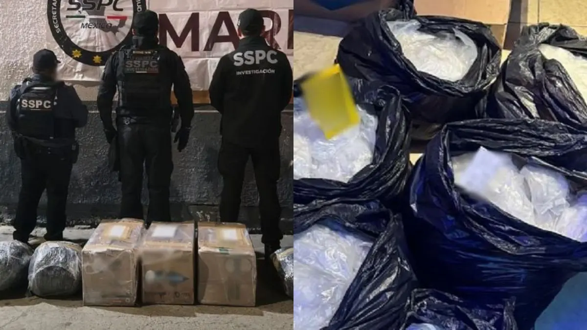 Decomisan 150 kilos de metanfetamina en Baja California; autoridades evitan distribución de 3.7 millones de dosis