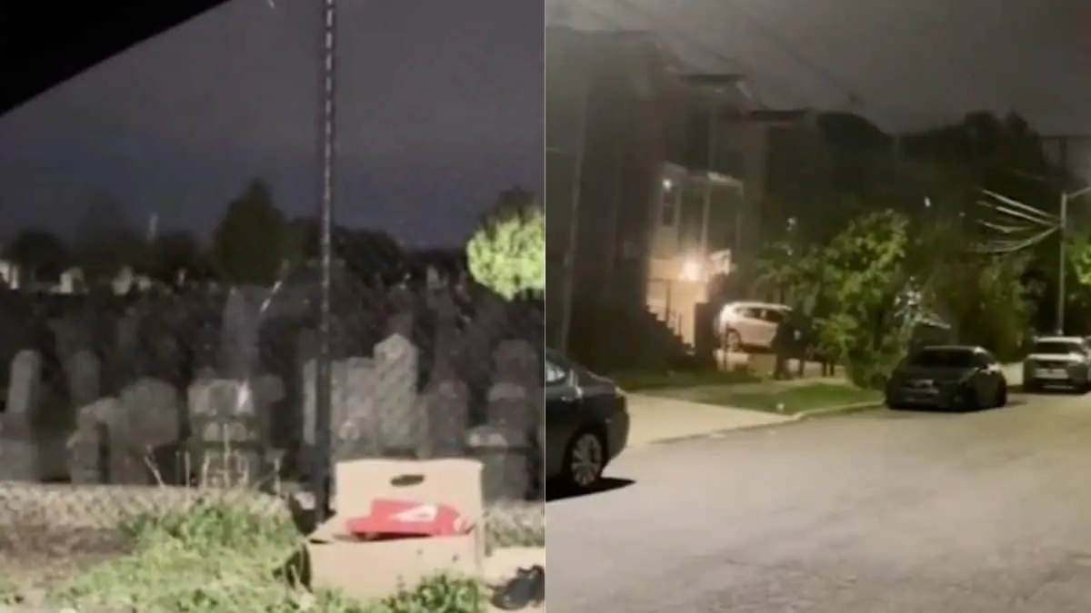 VIDEO | Repartidor capta extraños movimientos frente a un cementerio y desata debate sobre fenómeno paranormal