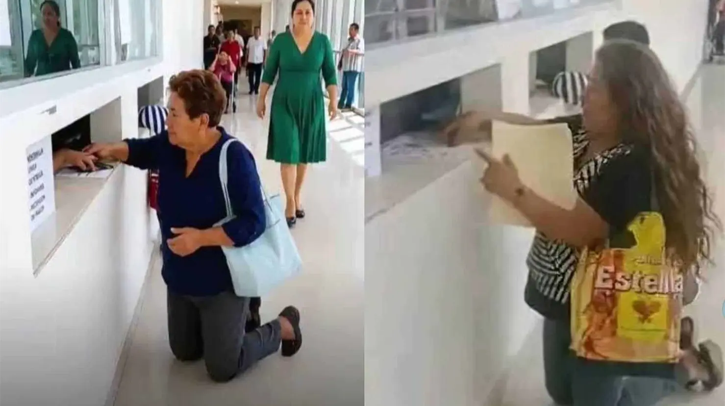 Pacientes arrodillados en módulo del IMSS en Chiapas desatan polémica; instituto responde