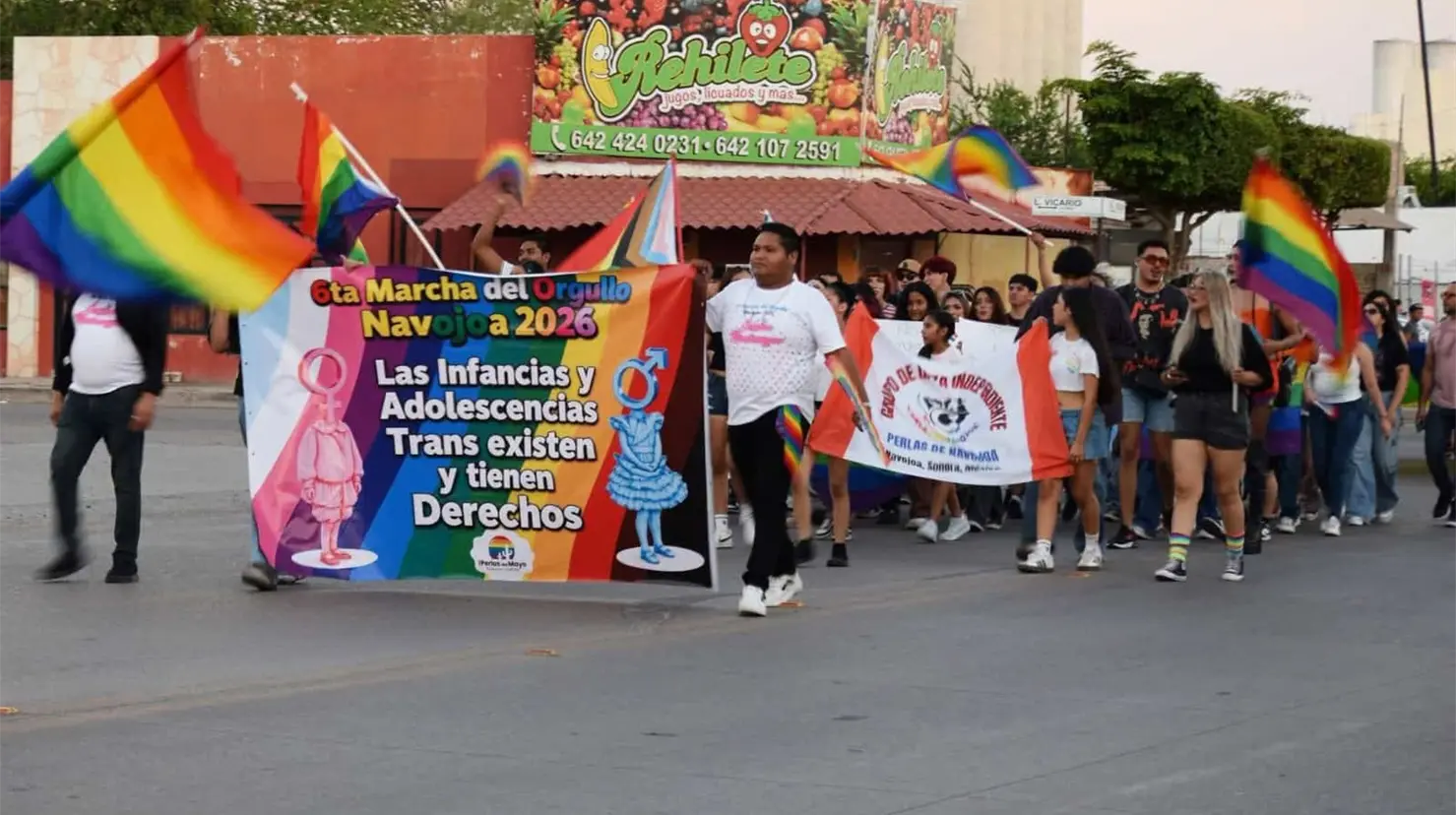 Marcha del Orgullo recorre Navojoa con mensaje de inclusión y respeto