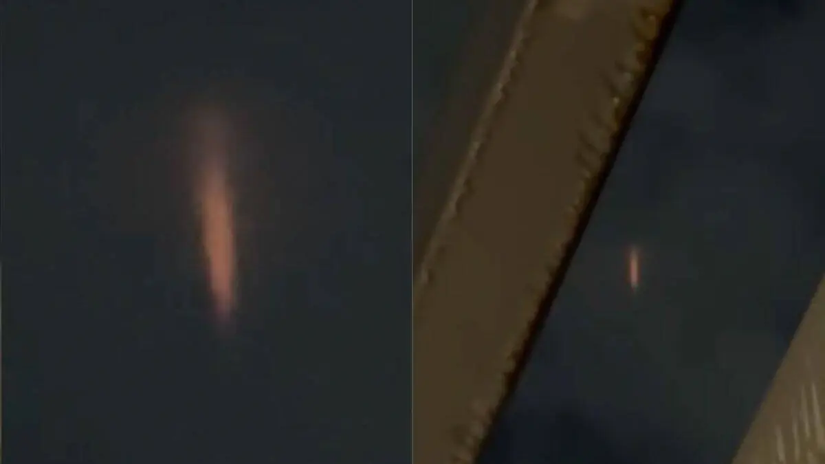 Captan supuesto ovni sobrevolando el Ángel de la Independencia durante los festejos de México vs Corea