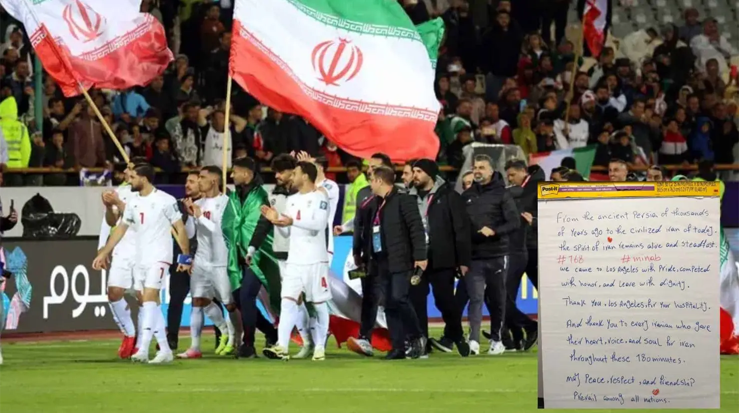 Selección Iraní deja mensaje de paz y agradecimiento tras su paso por Los Ángeles