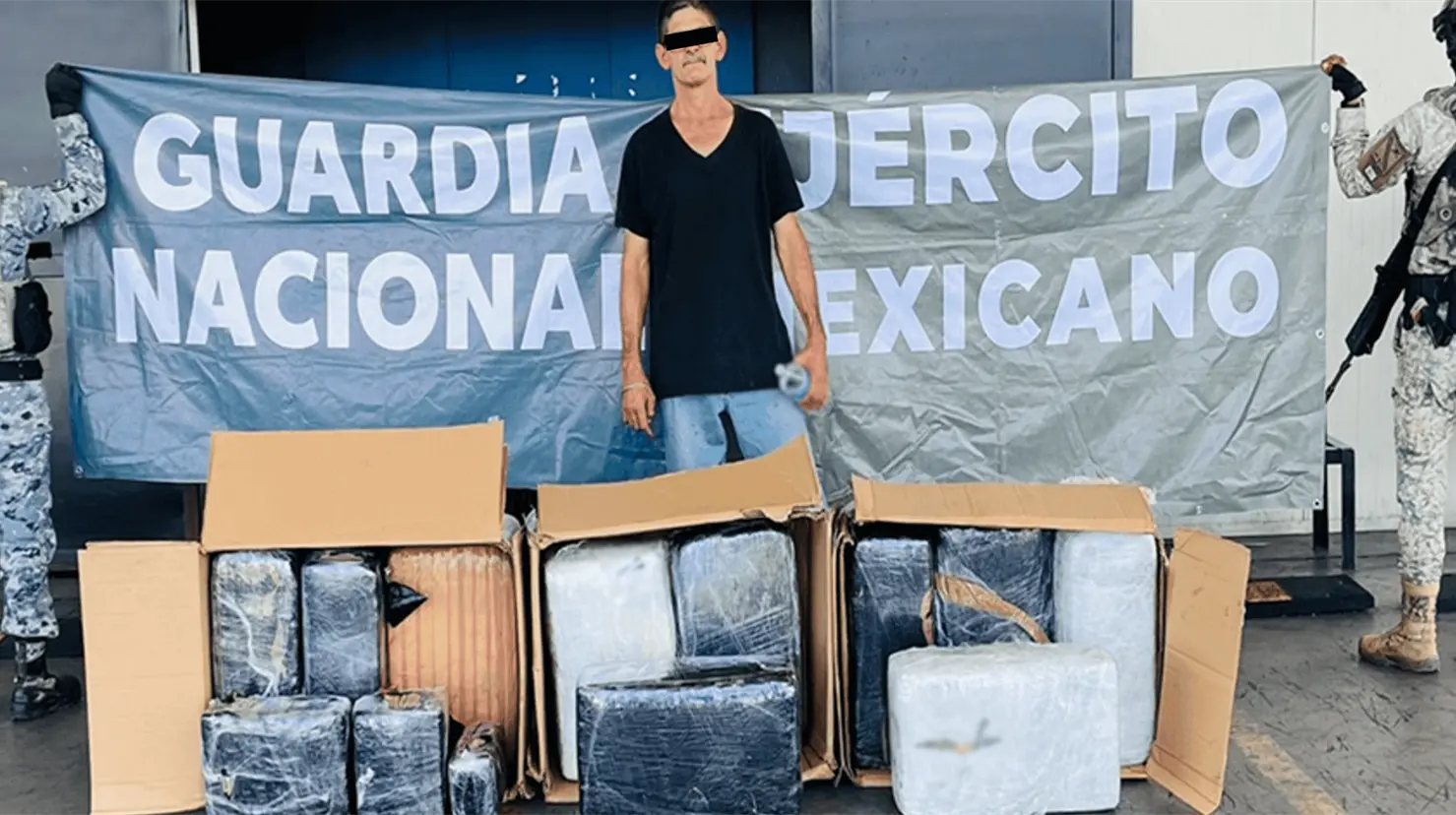 Detienen a trailero con droga al norte de Sonora
