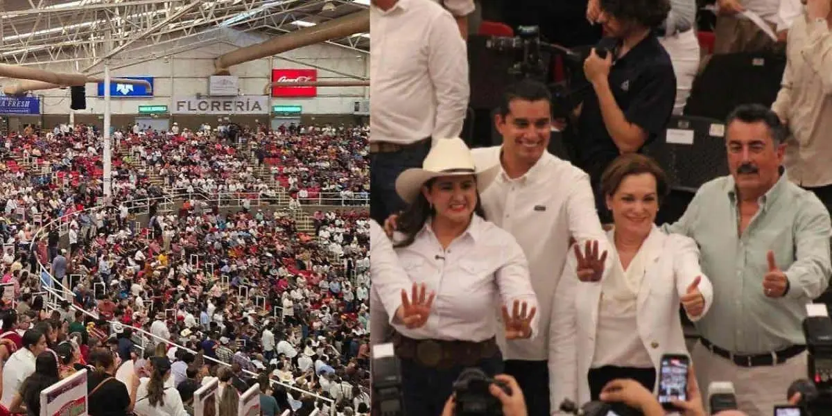 Asistentes durante una concentración política realizada en Hermosillo con presencia de figuras públicas y liderazgos del movimiento guinda. (créditos a quien corresponda)
