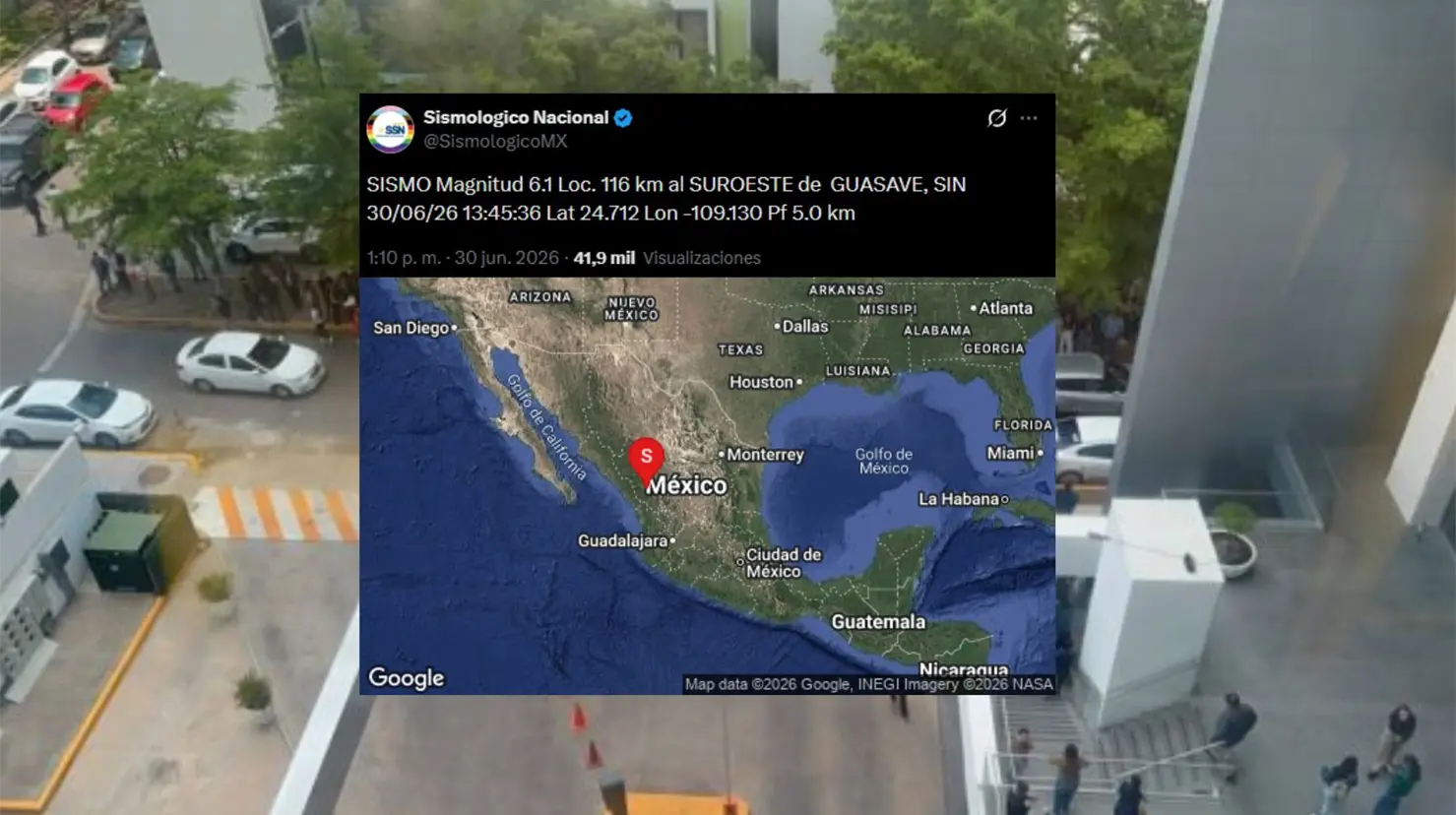 Sismo de 6.1 sacude Sinaloa este martes 30 de junio; activan protocolos de Protección Civil