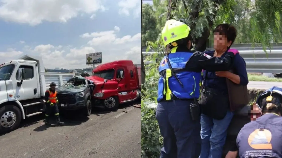Dos carambolas en menos de 24 horas en la México-Querétaro, dejan 32 vehículos involucrados