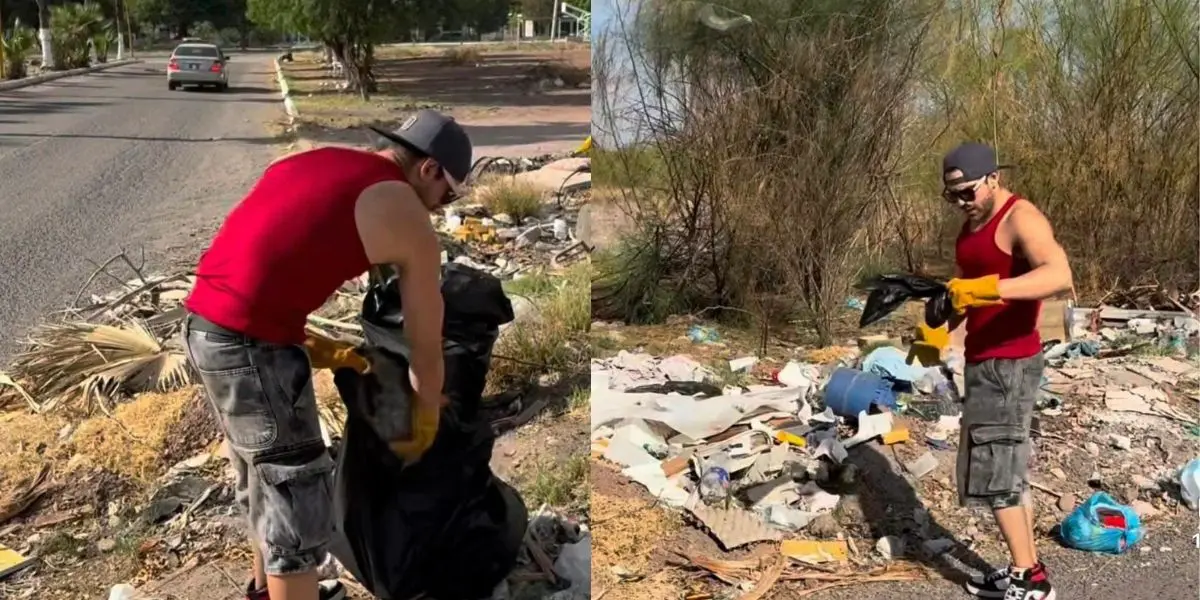 El creador de contenido realizó una jornada para retirar residuos de un punto utilizado como tiradero clandestino e invitó a más ciudadanos a sumarse a futuras actividades.