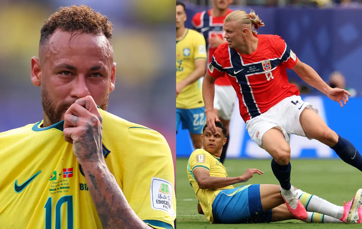Neymar llora tras eliminación de Brasil: Noruega se impone con doblete de Haaland