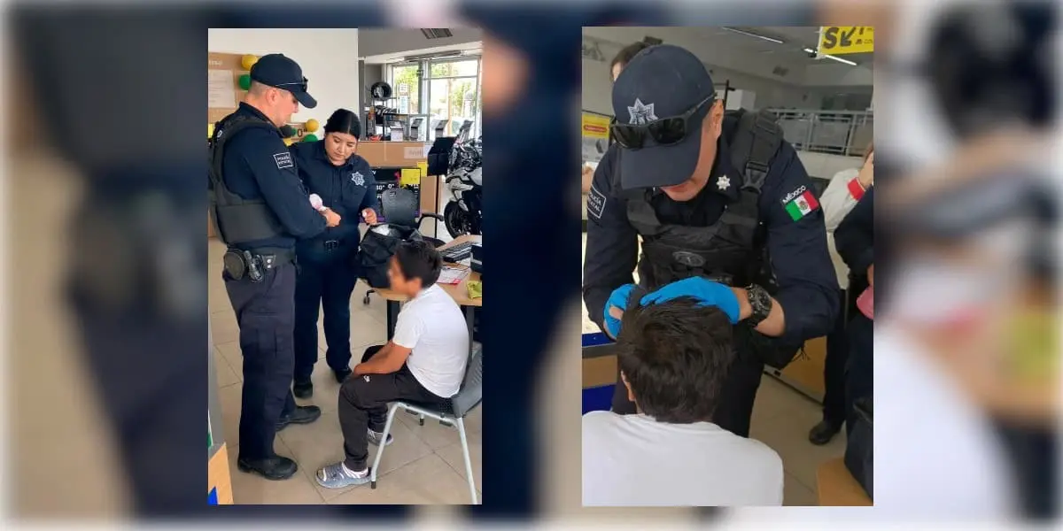 Paramédicos de la Policía Estatal auxilian a menor herido en Hermosillo