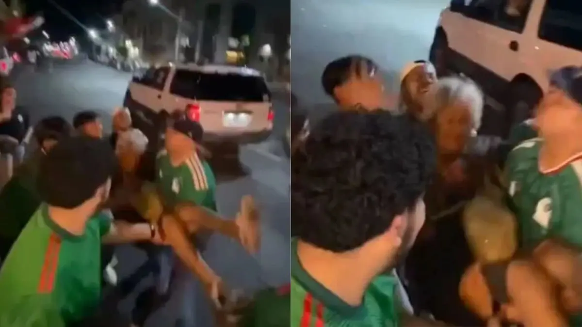 VIDEO | Captan momento en que una adulta mayor cae tras ser lanzada al aire durante festejos del Mundial