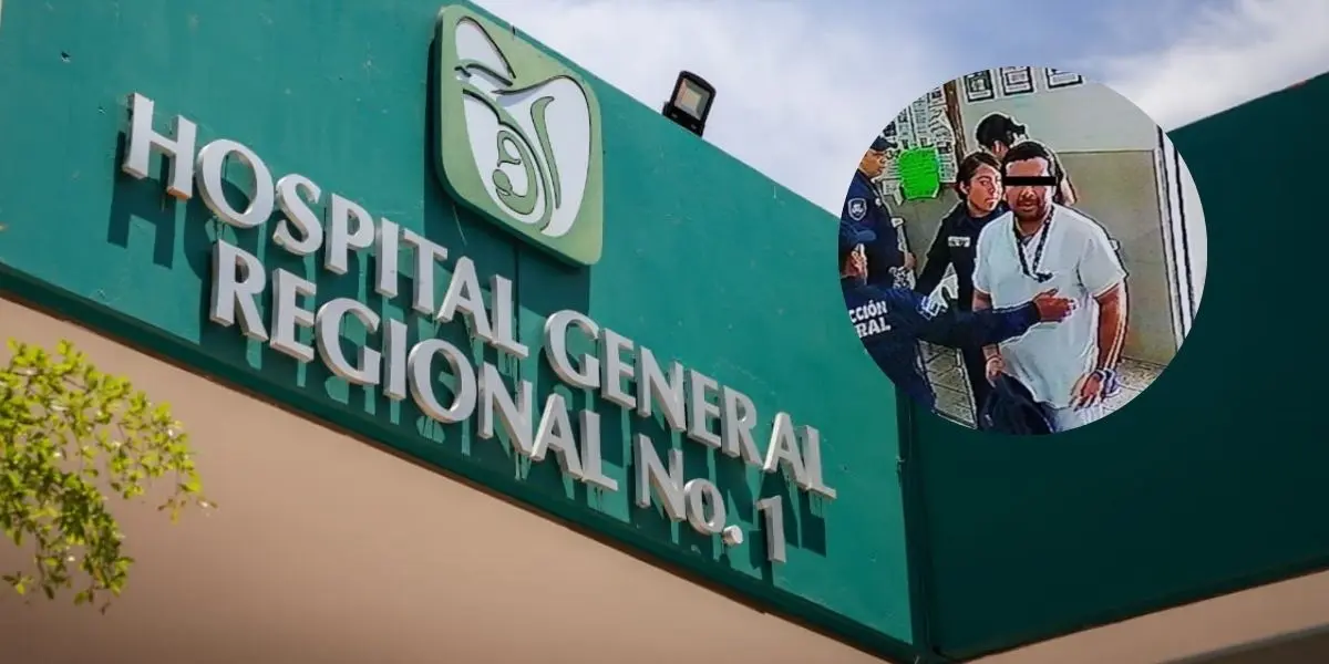 Un enfermero del Hospital Regional No. 1 del IMSS fue detenido tras una revisión de seguridad al concluir su turno laboral.