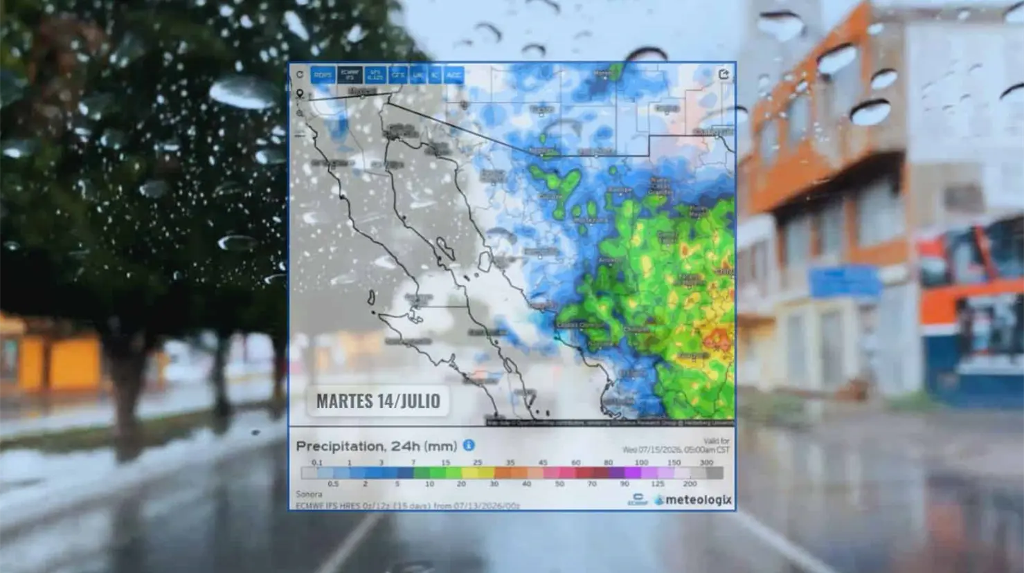 Clima en Hermosillo hoy 14 de julio: Se pronostican lluvias esta semana en la ciudad