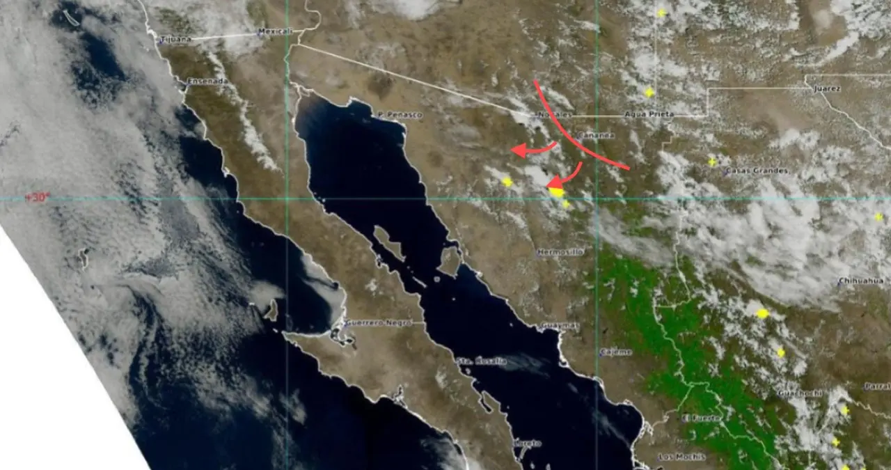 Protección Civil pronosticó lluvias fuertes, tormentas eléctricas, rachas de viento y posible caída de granizo en municipios del norte y la sierra de Sonora.