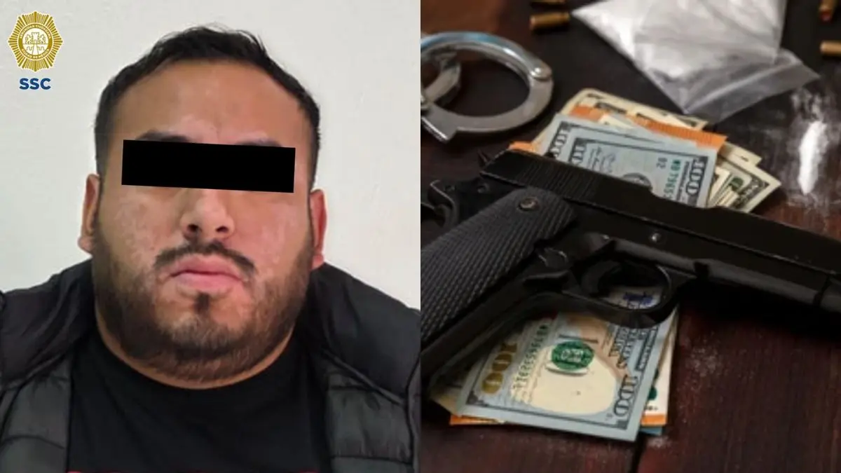 Capturan en Iztapalapa a presunto integrante de grupo delictivo; llevaba droga y un arma de fuego