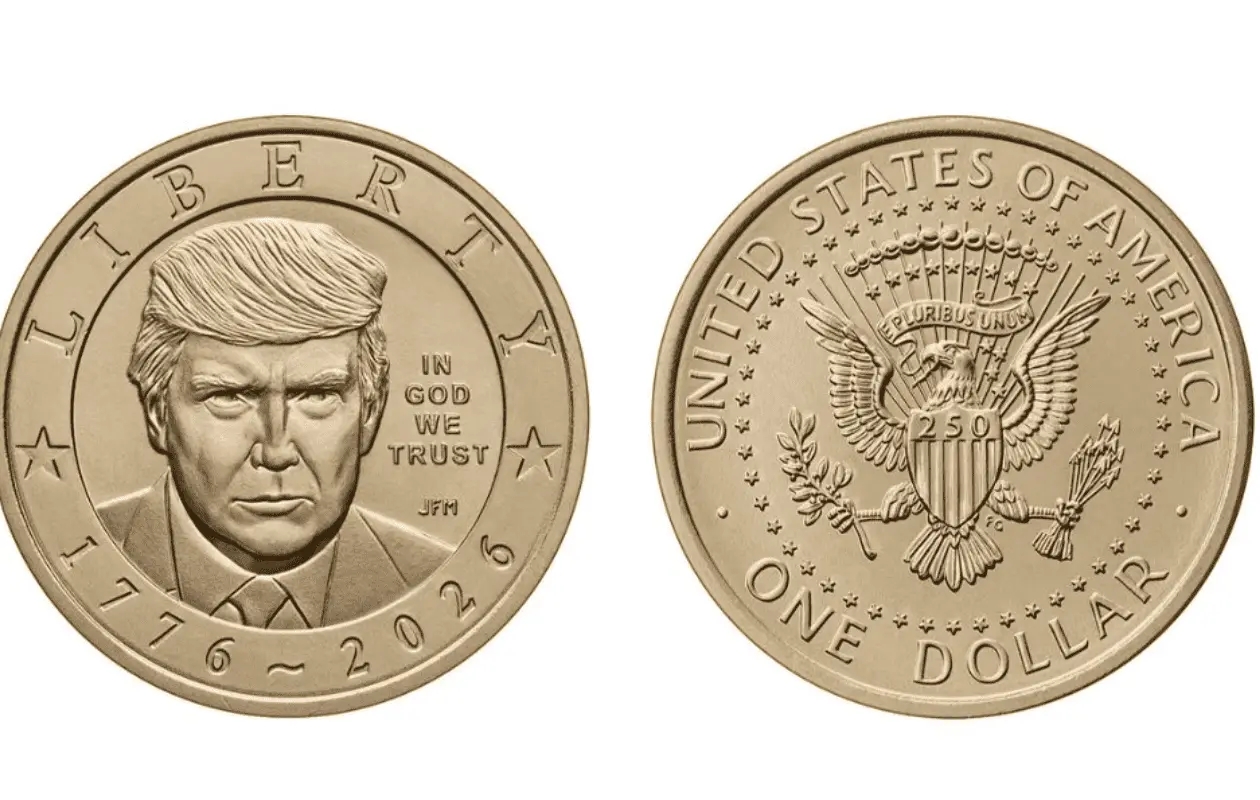 EU lanza moneda conmemorativa de un dólar con la imagen de Donald Trump