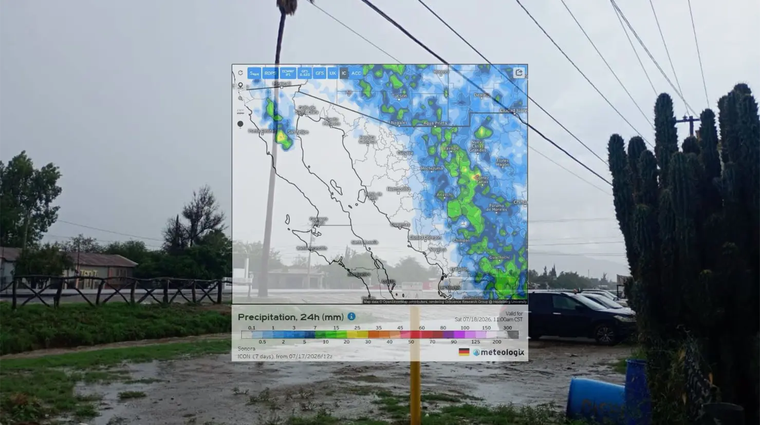 Clima en Sonora hoy 18 de julio: Se esperan lluvias en estos municipios y calor cerca de los 45°C