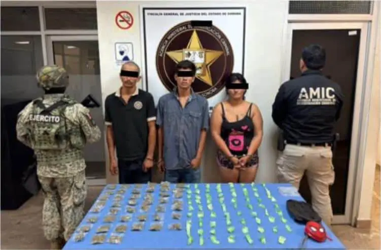 Siete detenidos y drogas aseguradas en operativo en Cajeme