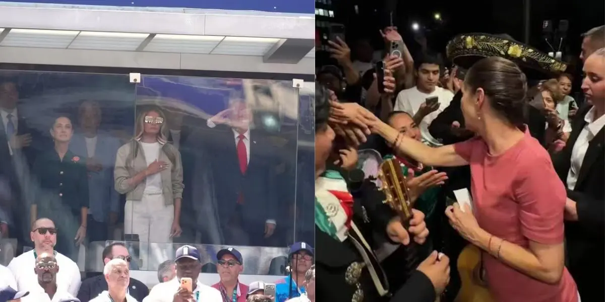 Claudia Sheinbaum acudió al partido por el campeonato mundialista como invitada especial y compartió el palco con representantes de distintos gobiernos y de la FIFA. (Fotos / Redes sociales)