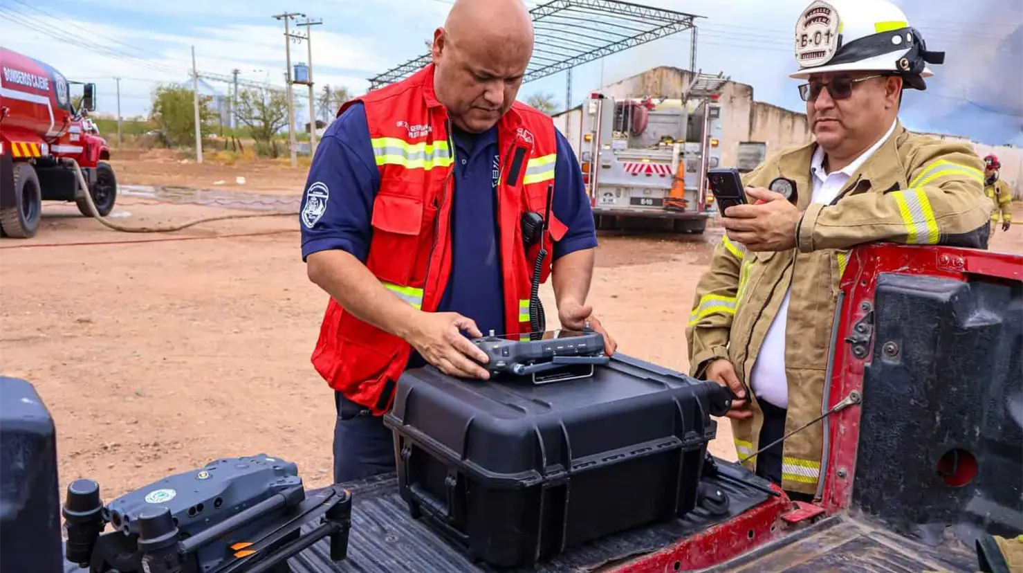 Dron da nueva perspectiva a Bomberos de Cajeme