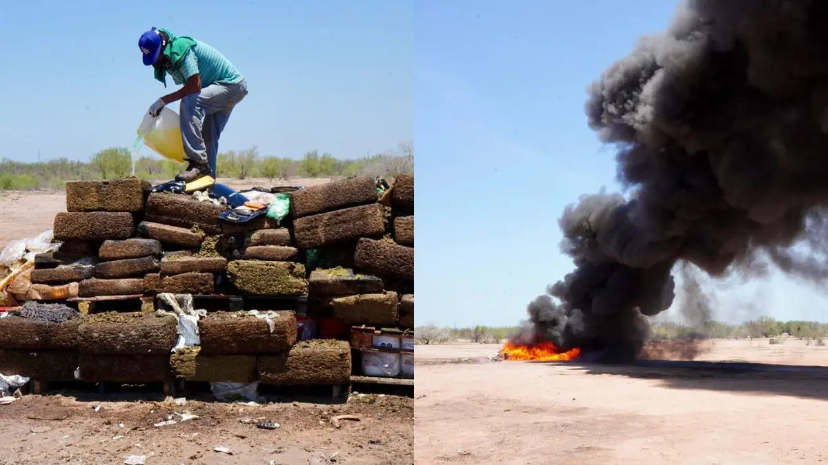 FGR incinera más de una tonelada de drogas aseguradas en Sonora