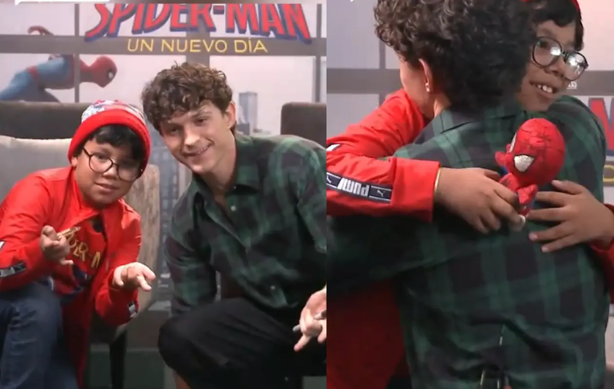 Niño fan de Spider-Man cumple su sueño y conoce a Tom Holland tras emotiva sorpresa de Cinépolis