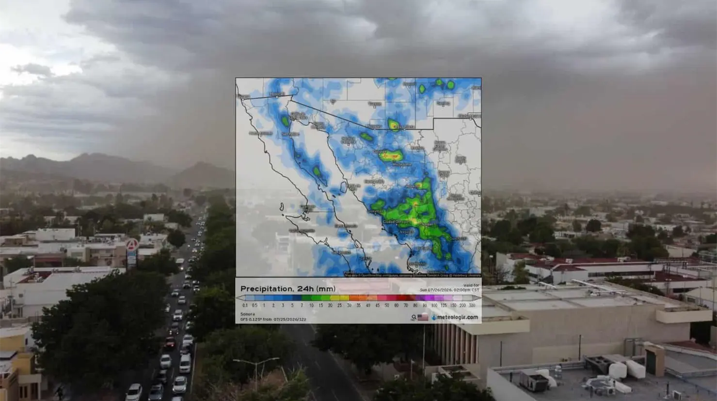 Clima en Hermosillo hoy 26 de julio: Se pronostican lluvias este domingo en la ciudad
