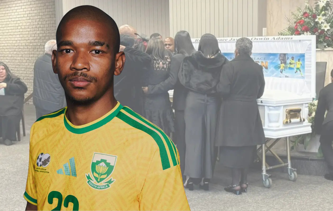 Funeral del futbolista Jayden Adams reúne a figuras del futbol y autoridades sudafricanas