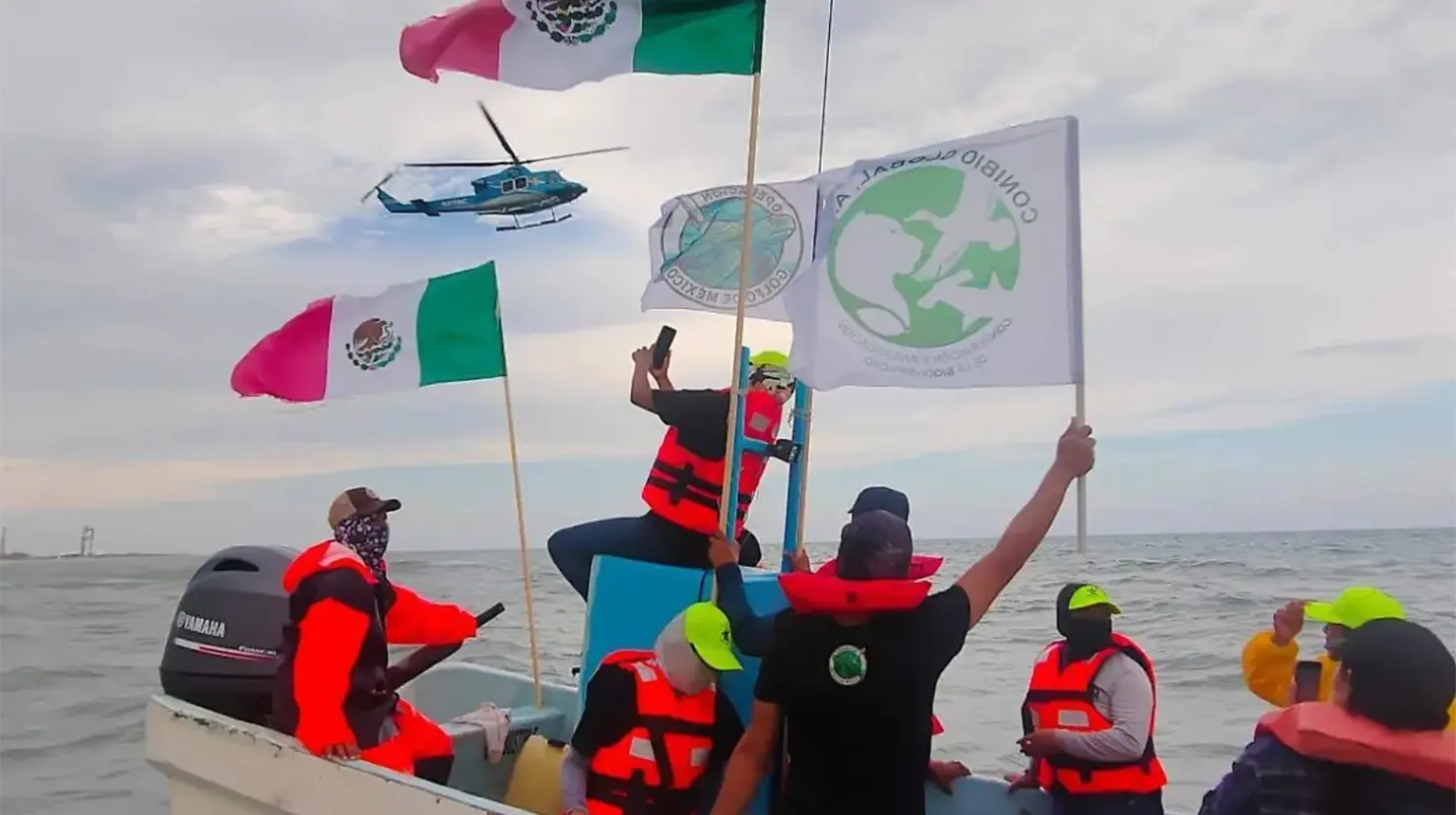 La manifestación se desarrolló frente a Playa Bagdad