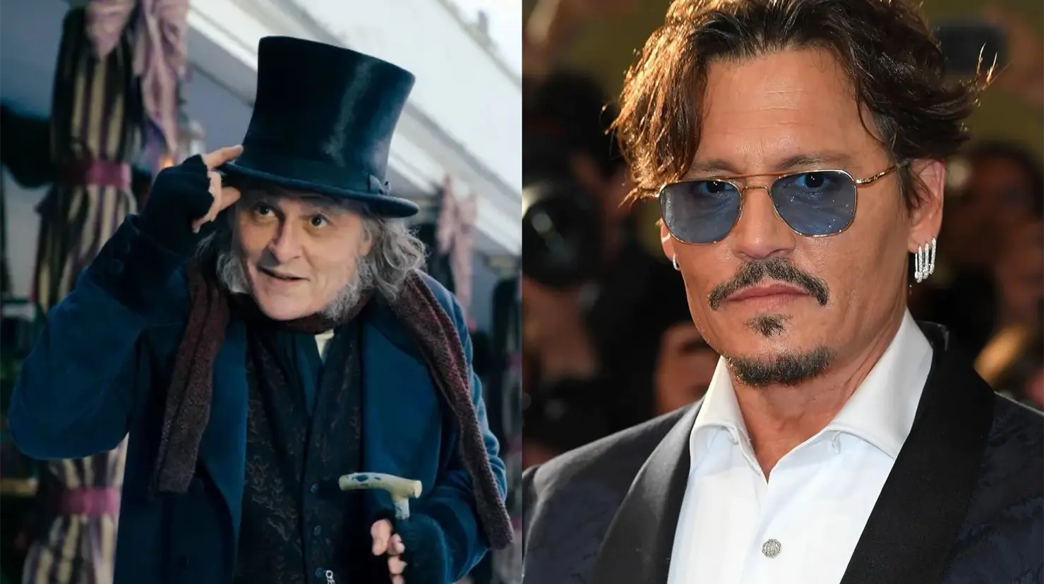 Johnny Depp se transforma para interpretar a Ebenezer Scrooge en Ebenezer
