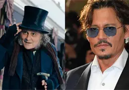 Johnny Depp se transforma para interpretar a Ebenezer Scrooge en Ebenezer