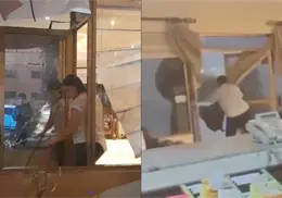 Viento ‘explota’ ventanales de hotel en Hermosillo