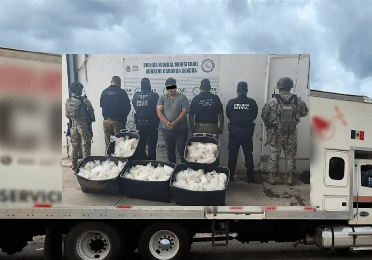 Interceptan cargamento de crystal en Caborca