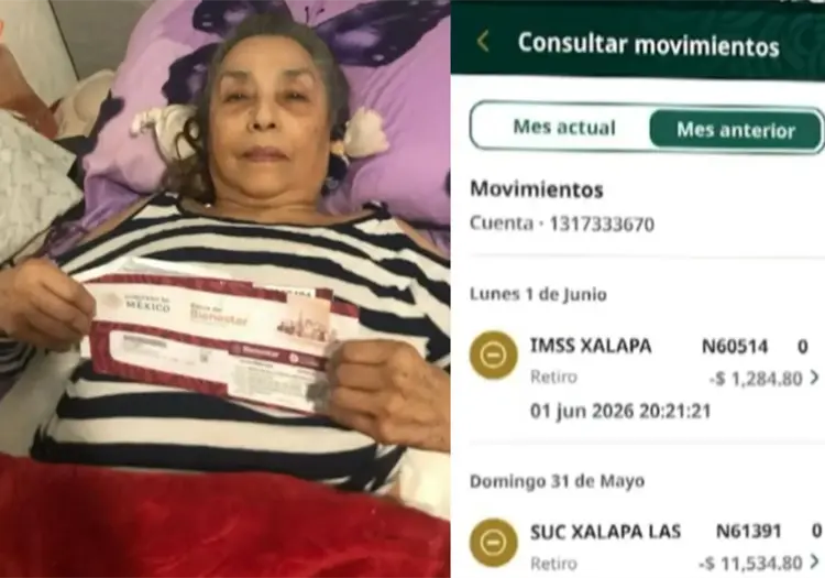 Roban Pensión Bienestar a adulta mayor postrada en Nuevo León; retiros aparecen en Veracruz