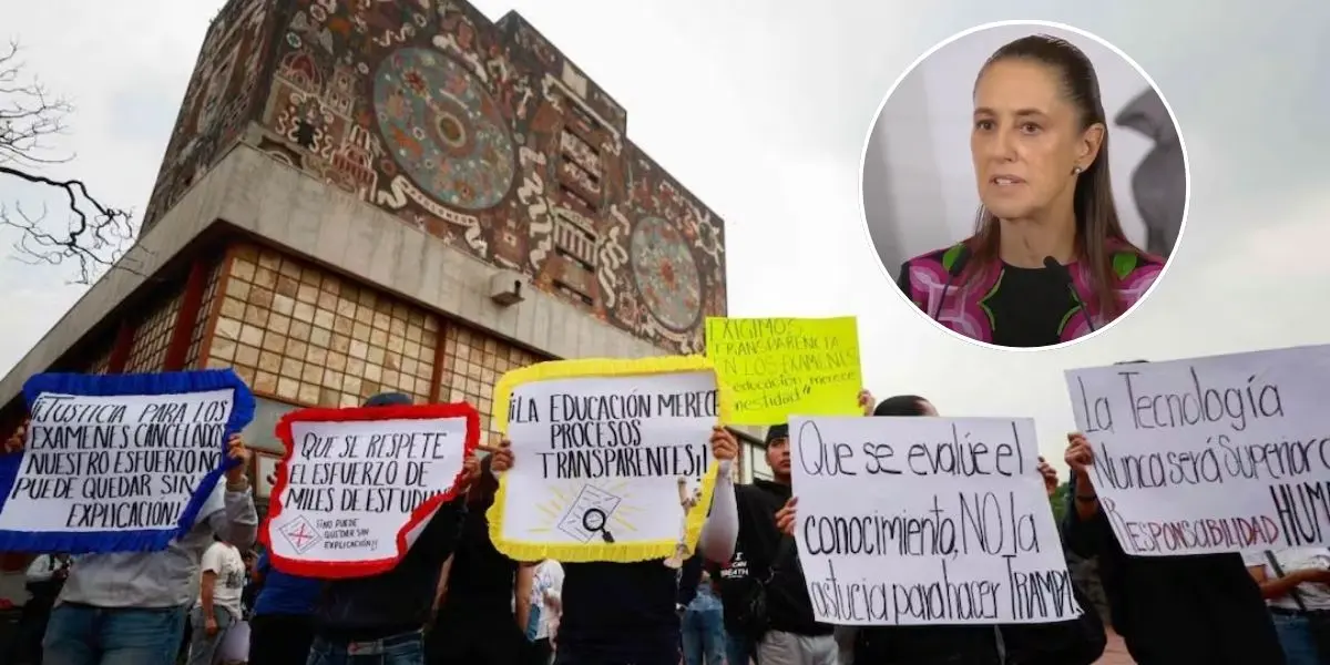 Claudia Sheinbaum señaló que respalda a la UNAM, pero recordó a los jóvenes que existen diversas instituciones para continuar sus estudios profesionales.