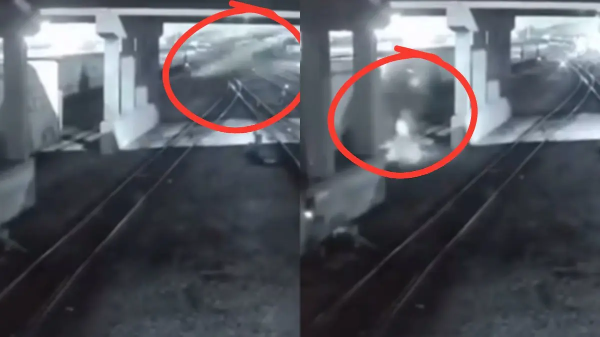 VIDEO | Cuatro jóvenes mueren al caer de un puente e impactar contra un tren tras persecución policial