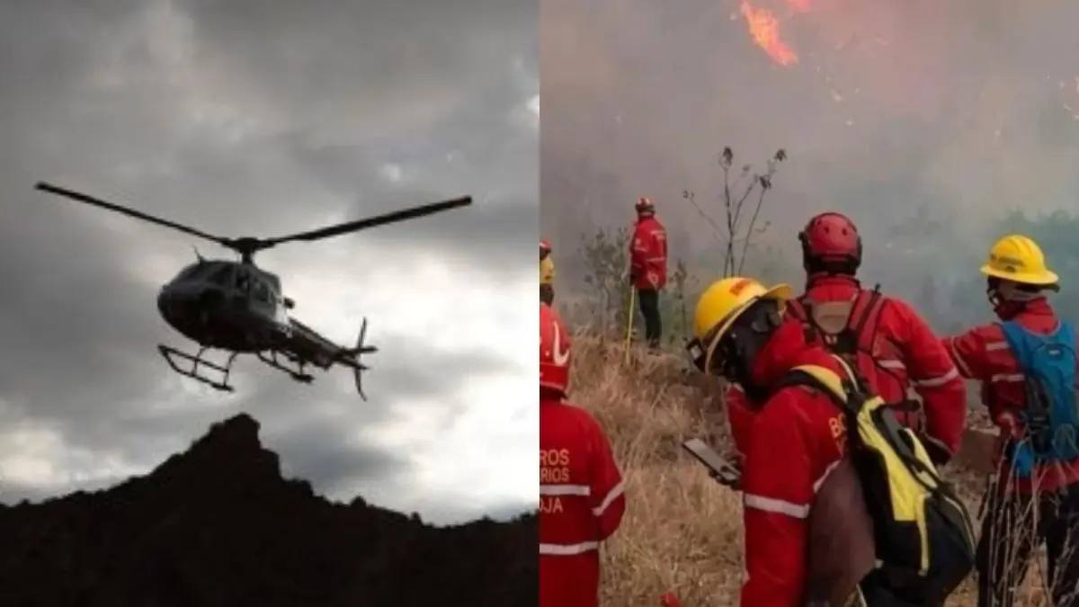 Esta es la última fotografía enviada desde el helicóptero accidentado en Argentina