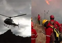 Esta es la última fotografía enviada desde el helicóptero accidentado en Argentina