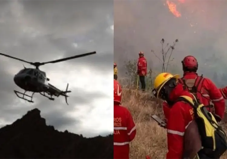 Esta es la última fotografía enviada desde el helicóptero accidentado en Argentina