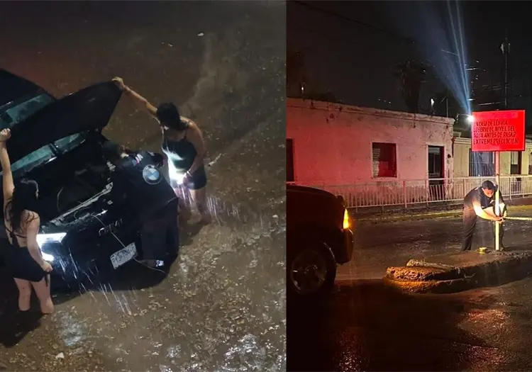 Lluvia de 46 milímetros deja inundaciones y cierres viales en Navojoa