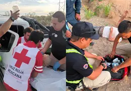 Rescatan con vida a adulto mayor de 76 años extraviado en el desierto de Altar