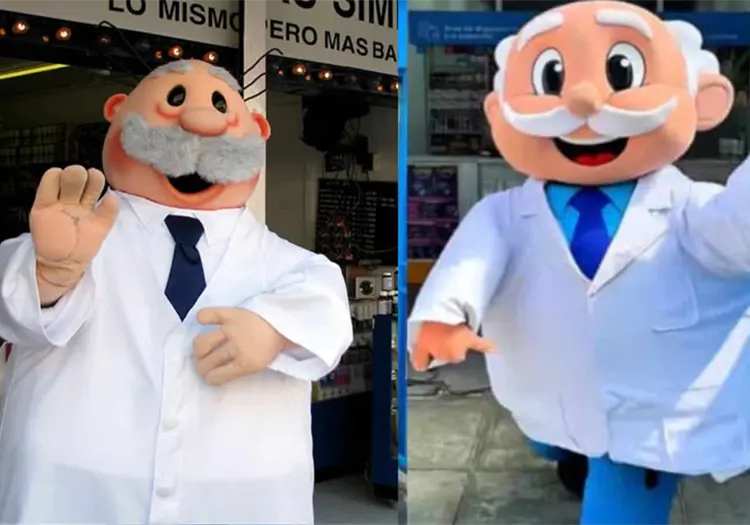 ¿Copia del Dr. Simi? Dr. Guali, la botarga peruana viral que se parece al personaje de Farmacias Similares