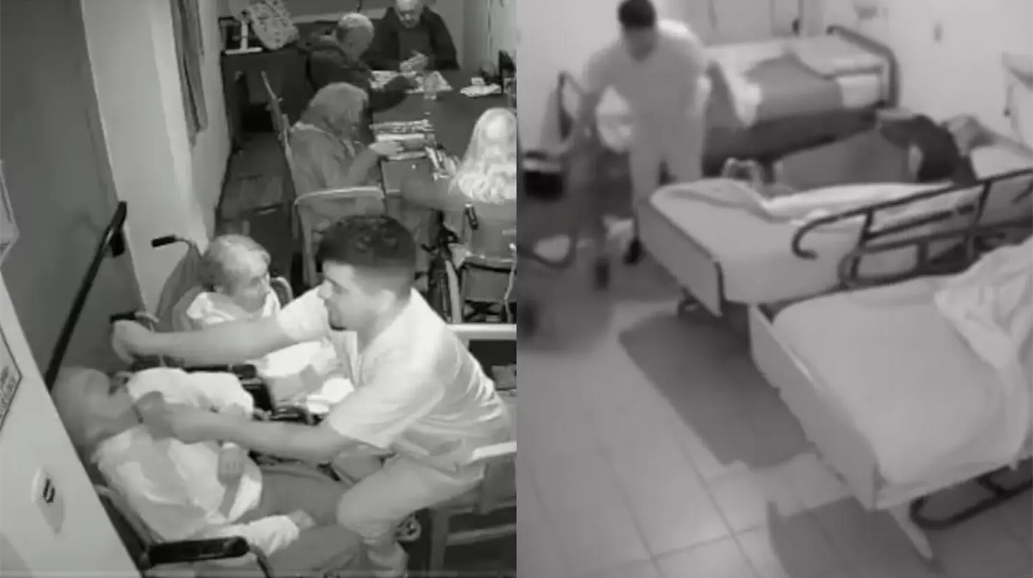 En las grabaciones compartidas se observa al hombre golpear con una cuchara a una adulta mayor mientras le daba de comer y le dice que se muera