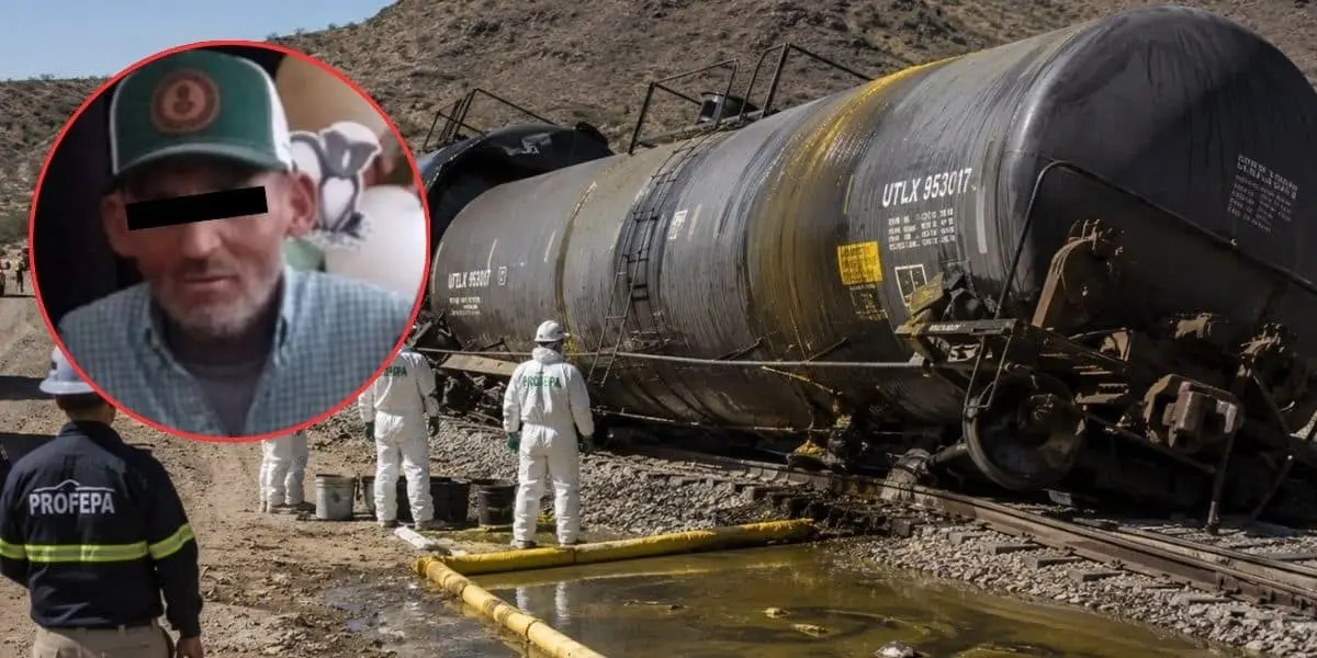 Un hombre permanece hospitalizado tras inhalar gases tóxicos durante el derrame de hidrosulfuro de sodio provocado por un descarrilamiento ferroviario en Naco, Sonora. (fotos/redes sociales)