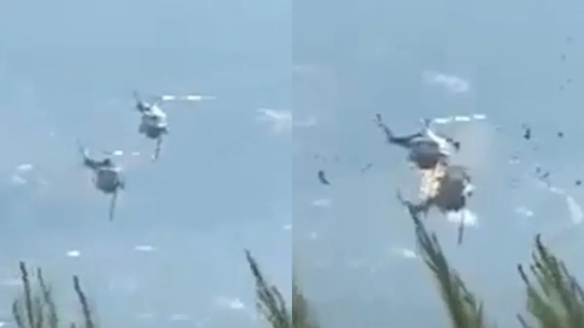 Choque de helicópteros durante combate a incendios deja dos muertos y dos heridos