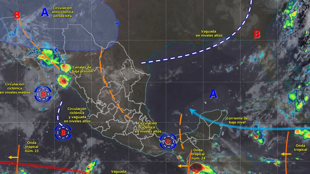 El monzón mexicano mantendrá este martes condiciones de lluvia muy fuerte en el norte y centro de Sonora.