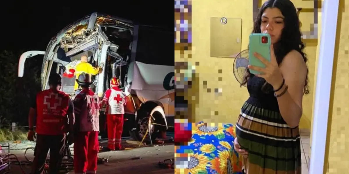 Esmeralda Ayón Álvarez, joven de 19 años con siete meses de embarazo, permanece bajo atención médica especializada tras el accidente ocurrido en Empalme. (fotos/redes sociales)