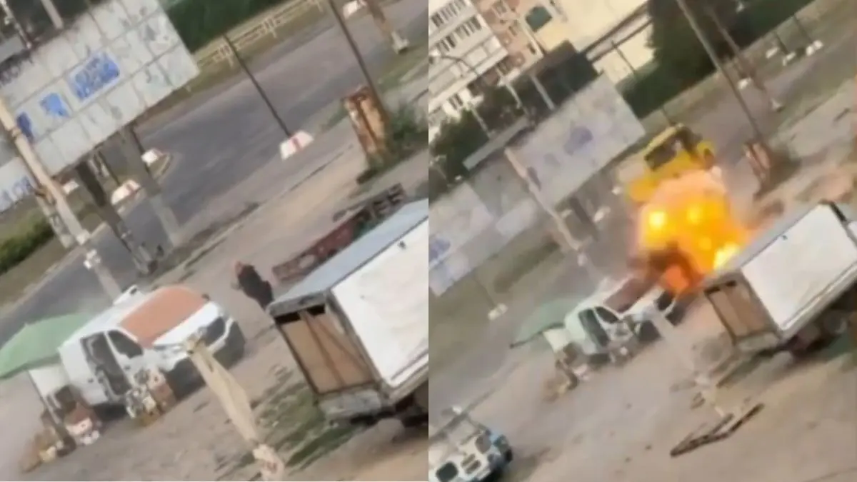 VIDEO | Vendedor ambulante resulta herido tras ser perseguido por un dron en Ucrania