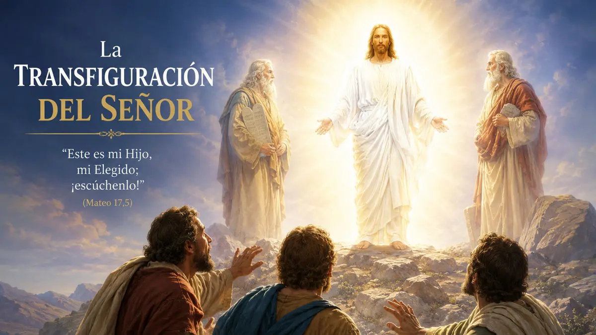 La Solemnidad de la Transfiguración del Señor recuerda el momento en que Jesús reveló su gloria divina ante Pedro, Santiago y Juan en la cima de una montaña.