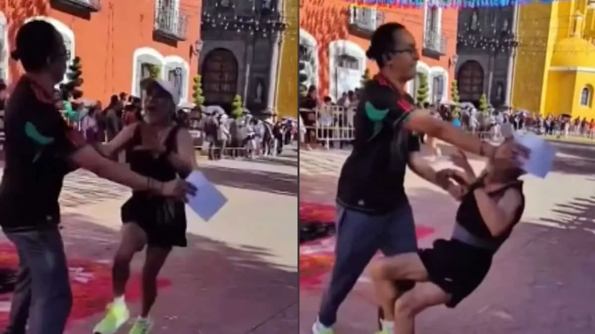 VIDEO | Derriban a adulto mayor para evitar que llegue a la meta durante carrera en tlaxcala